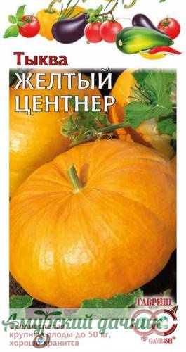 картинка ЦВП Тыква Желтый центнер 2г. "Г"/20, среднеспел 5-7 кг от магазина Амурский дачник+