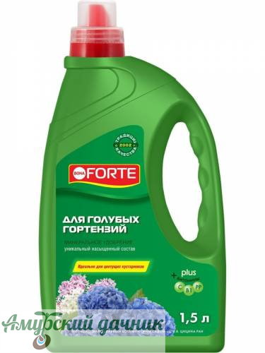 картинка Bona Forte ЖКУ (канистра 1,5л) д/ Голубых Гортензий /4(21040141) от магазина Амурский дачник+
